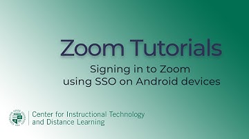 Signing in to Zoom using SSO on Android devices