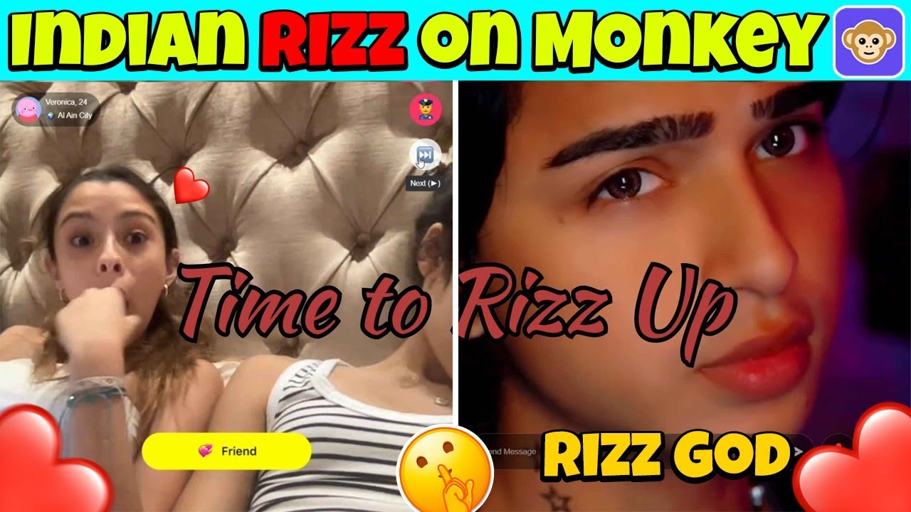 Indian Rizz Chat Indian Rizz on ome TV ️ | Rizz reactions on Omegle| Monkey App | Rizz # ...