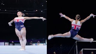 Georgia Mae Fenton United Kingdom Floor Podium Training 2023 World Championships Antwerp Slow Motion