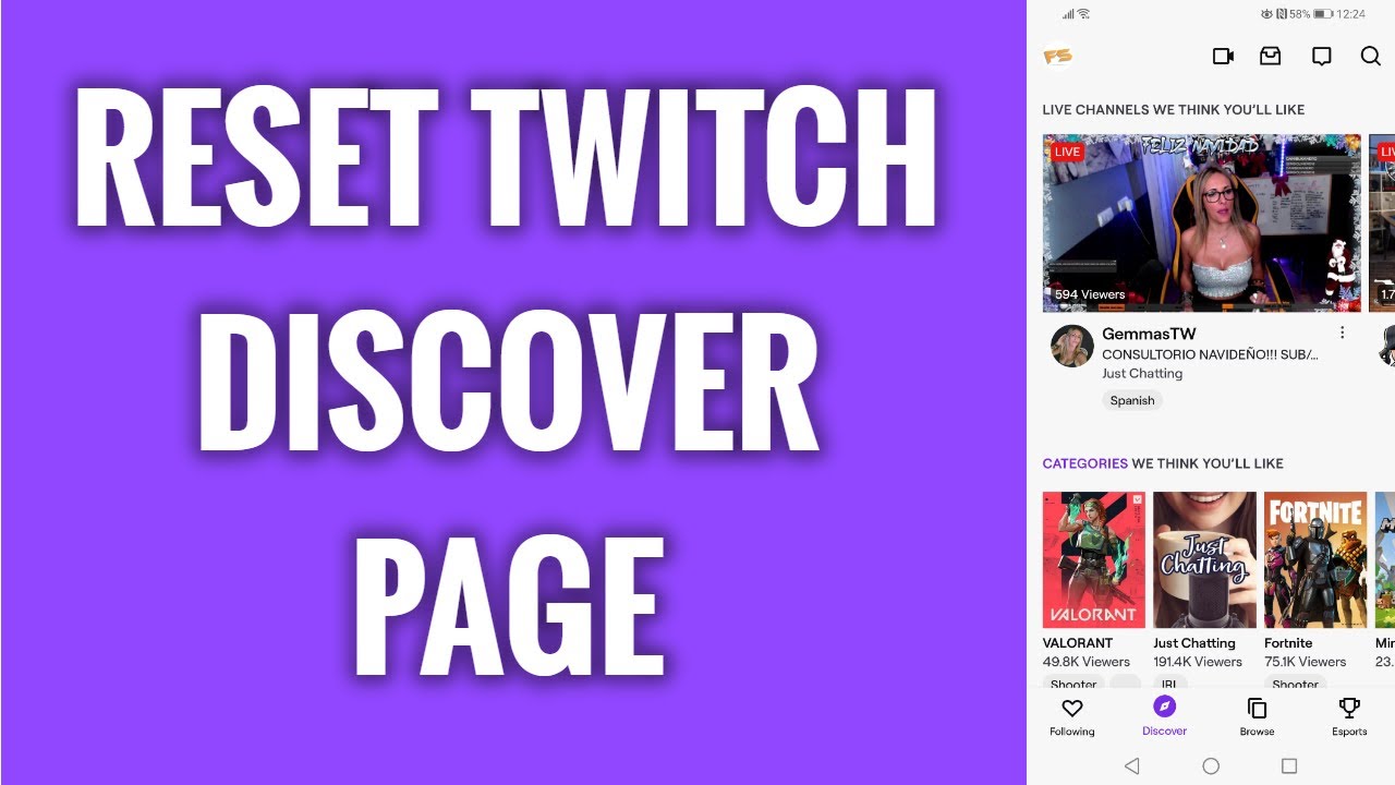 How To Reset Twitch Discover Page - YouTube