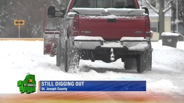 Still digging out: County snow plows making rounds Monday