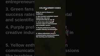 7 Shocking Ways Your Childhood Color Predicts Career Success #Shorts