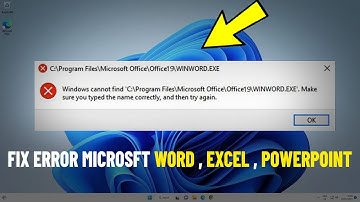 Windows cannot find winword.exe Make sure you typed the name correctly - MS Word, Excel, Powerpoint