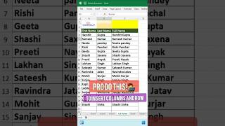 Insert column &amp; row using short trick, MS Excel Quick tips #ExcelShortcuts #ExcelTips #ExcelTricks