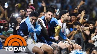 Thousands Line The Streets In Argentina For Victory Parade