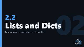 Python Lists, Dicts, Sets and Tuples