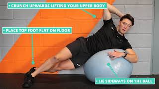 How To Do Stability Ball Side Crunch | Exercise Demo