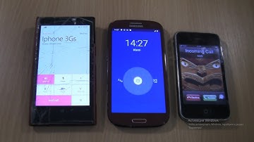 Incoming call & Outgoing call+Ringing Alarms at the Same Time Samsung Galaxy S3 Android 11+Iphone 3G