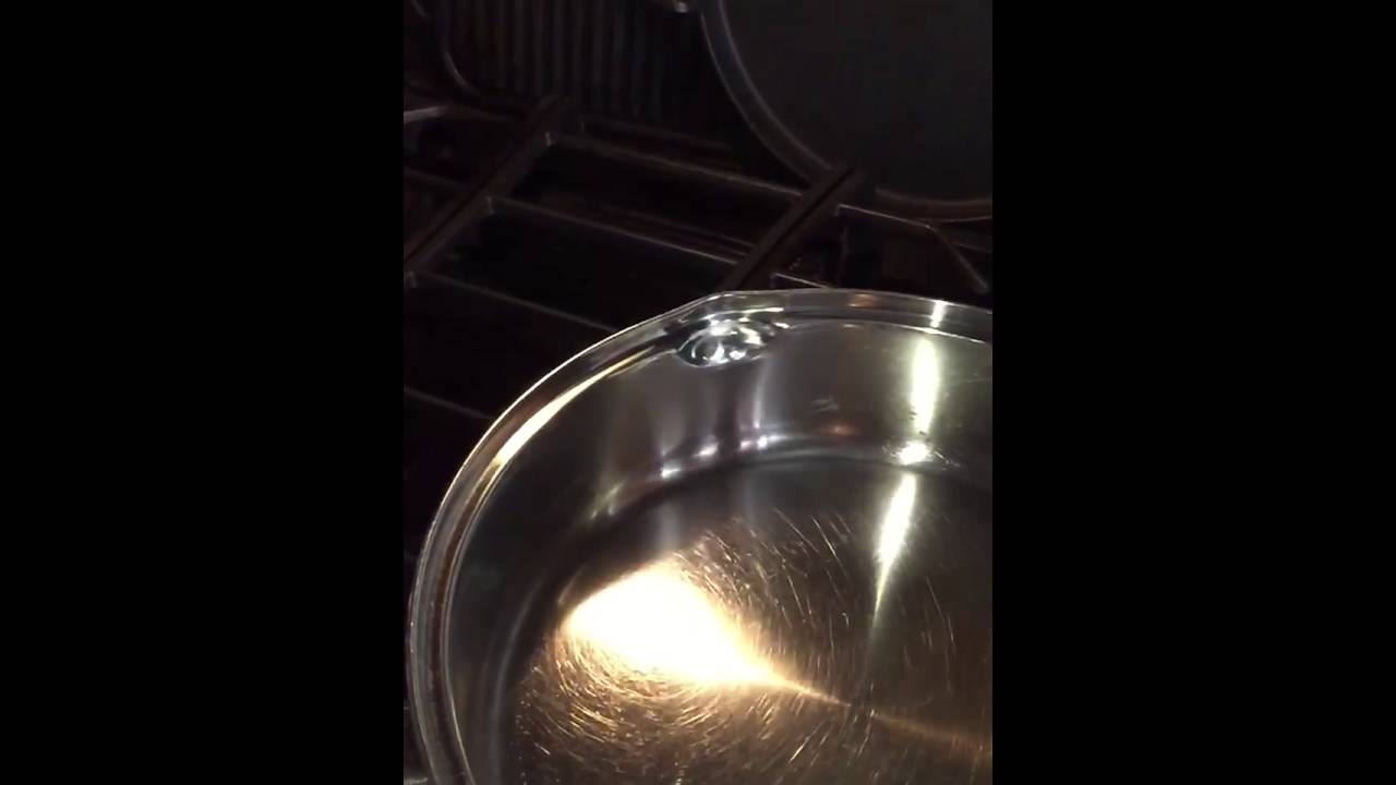 Nonstick cooking in stainless steel skillet! Do the mercury ball water