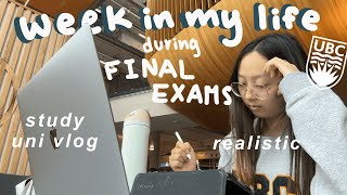 what final exam season is really like in university ~ UBC school vlog, week in my life uni