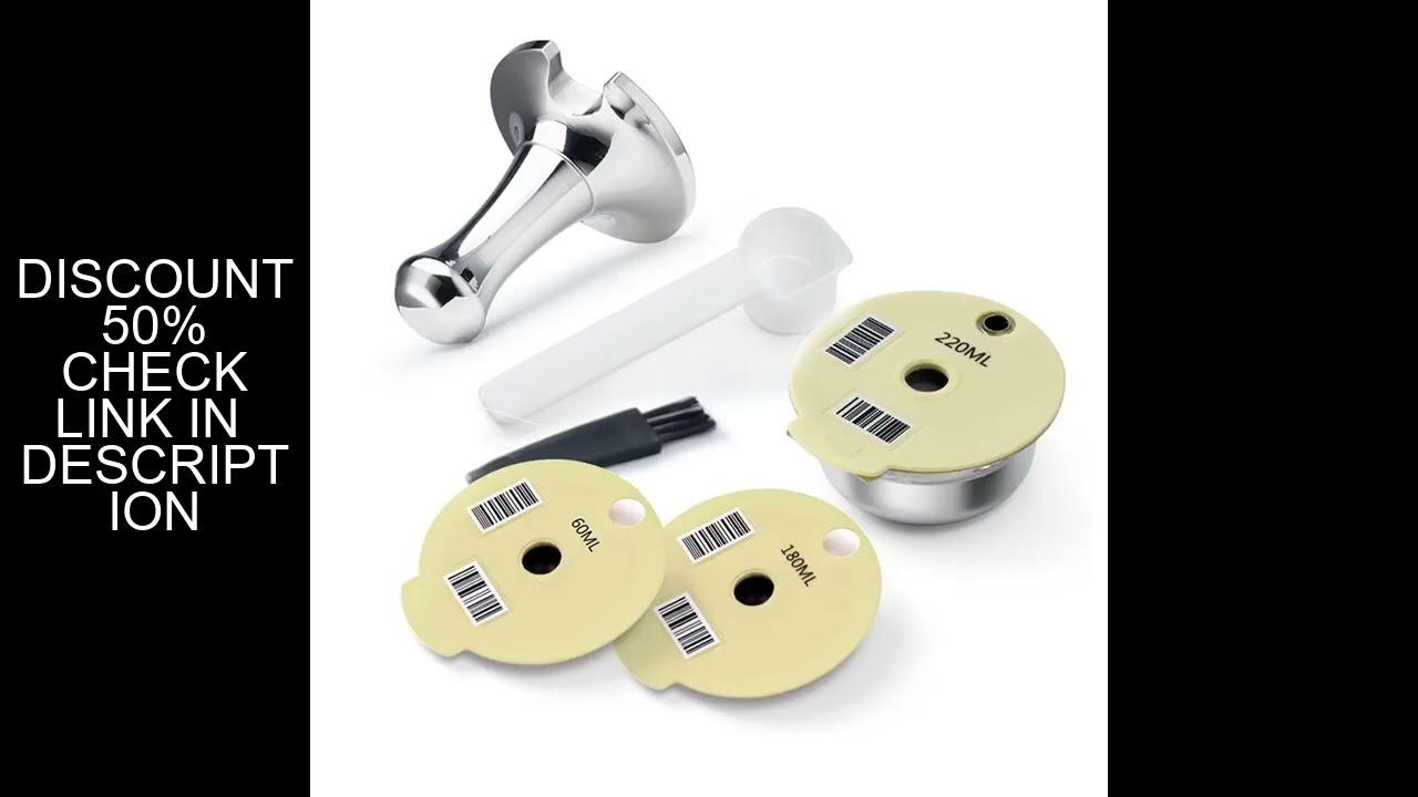 Reusable Refillable Coffee Capsule with Silicone Lid Filter Set for Bosch Tassimo Brewer Coffee Make