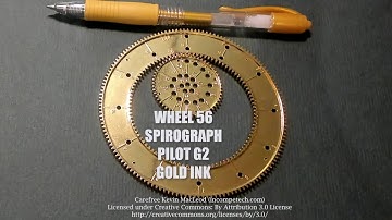 Wheel 56 Gold Ink Basic Pattern Spirograph Die-Cast Collector
