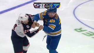 Mathieu Olivier Drops The Gloves WIth Ross Johnston