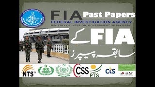 FIA Past Solved Papers Last Few Years Mcqs with Ans For NTS PCS FPSC CSS PTS OTS CTS UTS