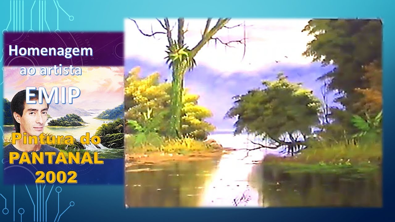 Aula Emip Pantanal pintura em tela. Fácil e didática.