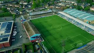 Palmerston Park, Dumfries. Aerial footage 360 degrees. Queen of the South FC.