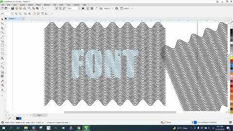 Corel Draw Tips & Tricks Text Shape in an Object of lines Part 5 Nudge it up