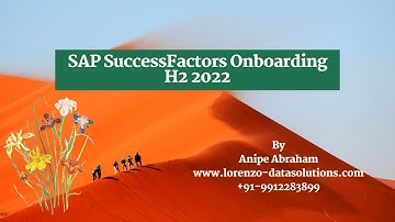 SAP SuccessFactors Onboarding H2 2022 #successfactors