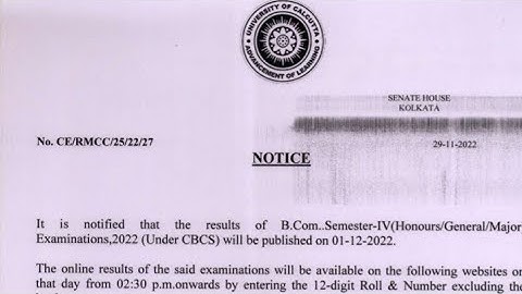 এক্ষুনি রেজাল্টের নোটিস দিলো | even sem|even sem exam 2022 | calcutta university result