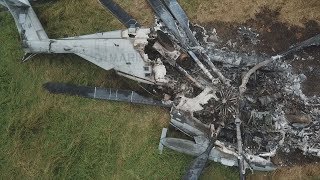 米軍炎上ヘリに放射性物質 機体の一部、全量除去―ドローン撮影