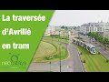Ref:B5VSbXL35Xs La traverse d'avrill en tram vue par drone