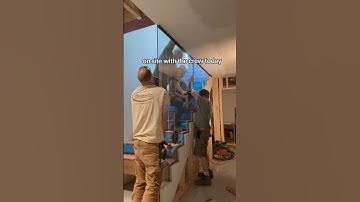 on site with thebinstall crew 💪 #stairs #behindthescenes #installation