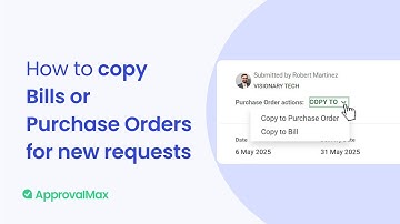 How to copy Bills or Purchase Orders for new requests