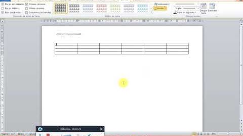 Tabla en procesador de textos