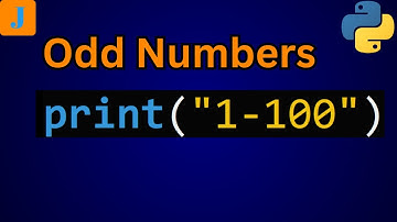 Print Odd Numbers From 1 To 100 In Python