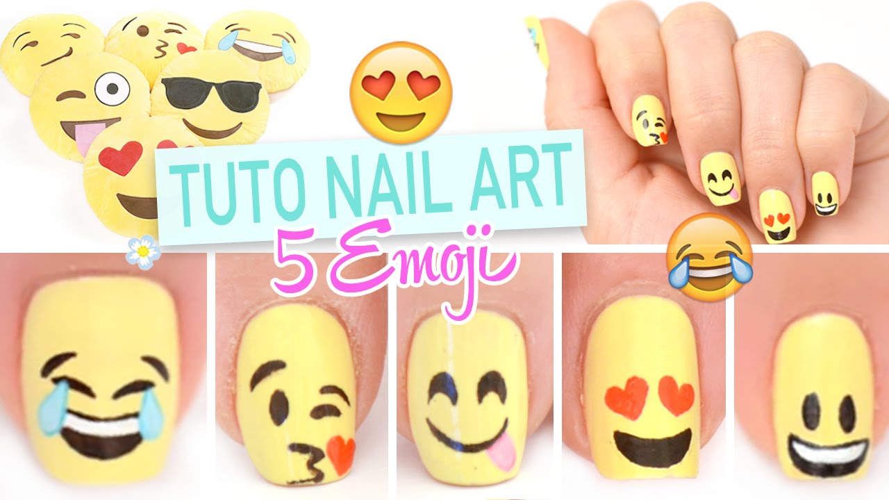 ♡ Emoji Nail Art - YouTube - ♡ Emoji Nail Art - YouTube