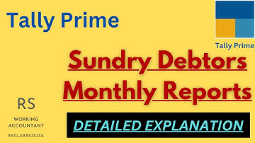 Sundry Debtors Monthly Report in Tally Prime