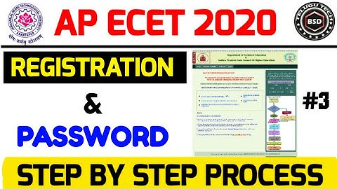AP ECET 2020 || Candidate registration & password || process #3 || bsd telugu tech