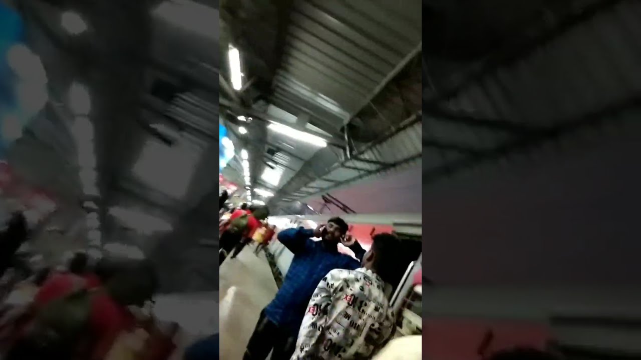 Kushinagar express ready for departure at Gorakhpur Railway Station