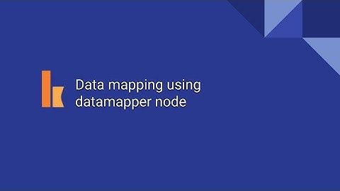 Kumologica - Data mapping using Datamapper node