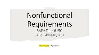 Nonfunctional Requirements | SAFe 6.0 | Shanmugaraj