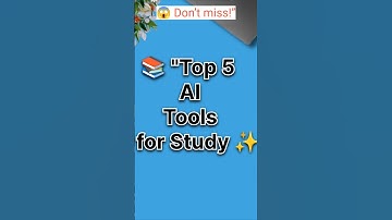💥 Top 5 AI Tools Every Student Must Try in 2025!