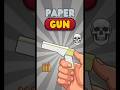 homemade paper gun without glue🔥#shorts #diy #gun✨