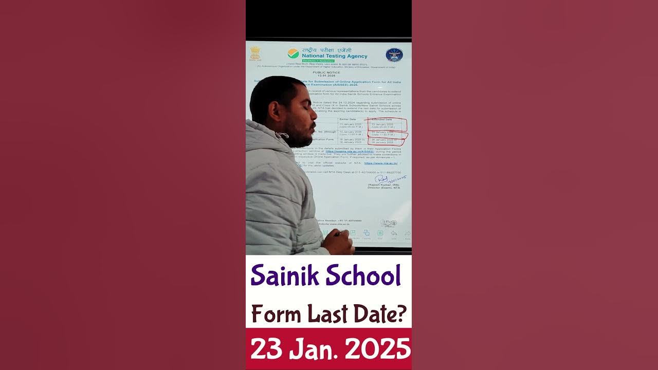 Sainik school form 2025 last datesainikschool aissee2025 aissee 