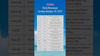 Daily Horoscope for All Zodiac Signs | Oct 19, 2025 🔮 #astrology #horoscope #daily