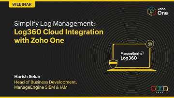 Simplify Log Management: Log360 Cloud Integration with Zoho One