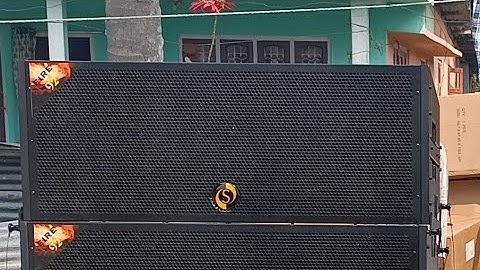 fire 92 line array sound check ✅#studiomaster #ahuja #rcf