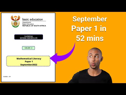 Mathematical literacy grade 12 Sep 2022 paper 1