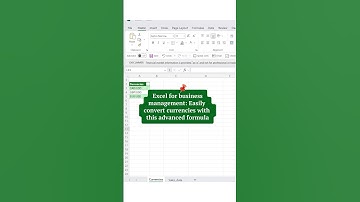 Excel for business management: Convert currencies with this advanced formula #exceltutorial