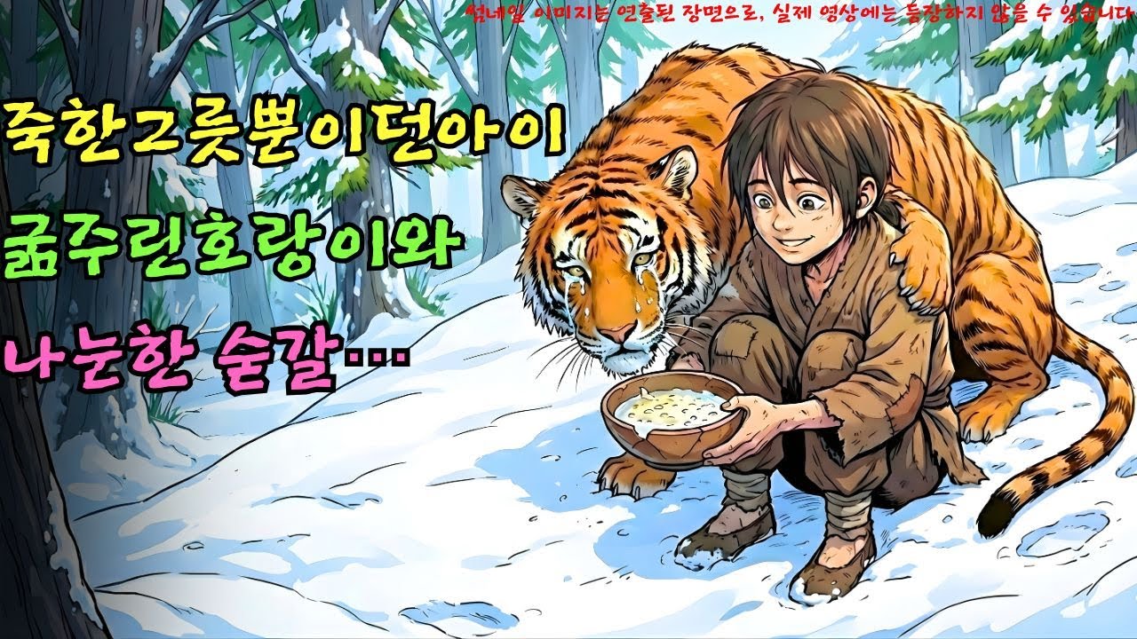 죽 한 그릇뿐이던 아이, 굶주린 호랑이와 나눈 한 숟갈… 그 순간부터 시작된 기적ㅣ옛날이야기 ㅣ민담 ㅣ오디오북ㅣ전설ㅣ설화 ㅣ야담