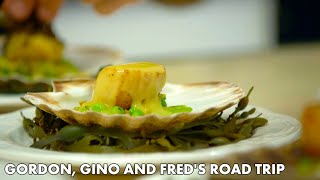 Gordon Ramsay Presents His Scallop Dish To The Ramsay Clan | Gordon, Gino and Fred's Road Trip