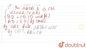 AD is a median of triangle ABC. Prove that : AB+AC gt 2AD | 9 | INEQUALITIES | MATHS | ICSE | Do...