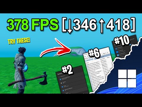 10 Quick Tips To BOOST FPS In Fortnite! (Windows 11)