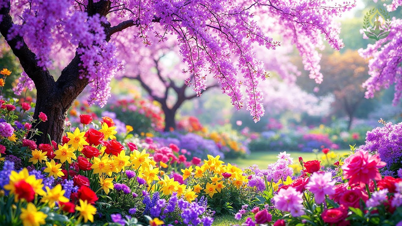 (Без рекламы) Весеннее цветение - музыкальная терапия 🌿 Успокаивает нервную систему и освежает ду...