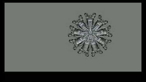 How radial engine works - Solidworks model