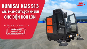 Kumisai KMS-S13 – Xe quét rác công nghiệp ngồi lái: Giải pháp quét sạch nhanh diện tích lớn